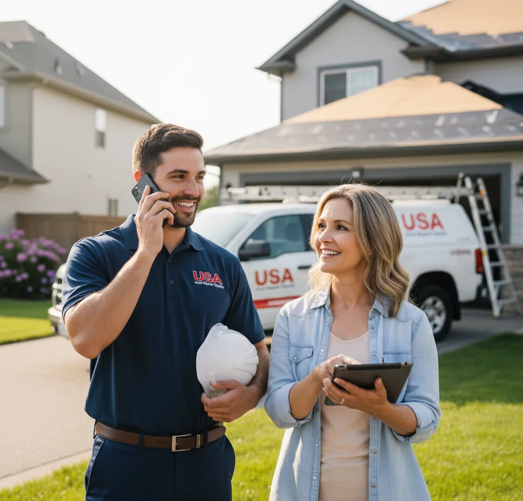 USA Roof Repair Experts customer support in Forney